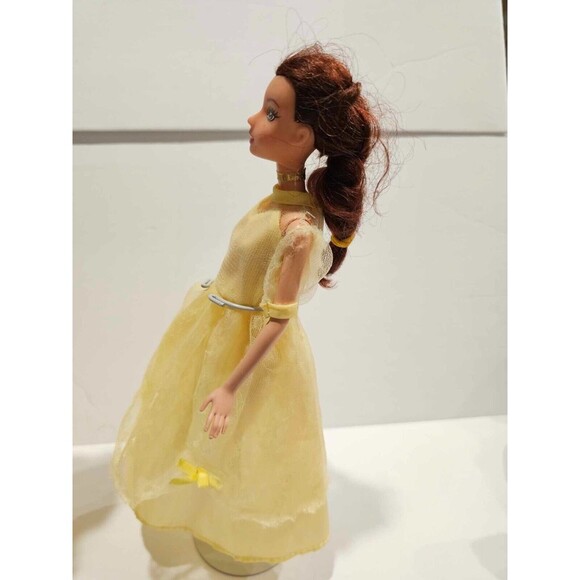 Lot of 2 Vintage Disney Belle Beauty & the Beast Barbie Doll Yellow Dress FLAWS - Picture 14 of 16